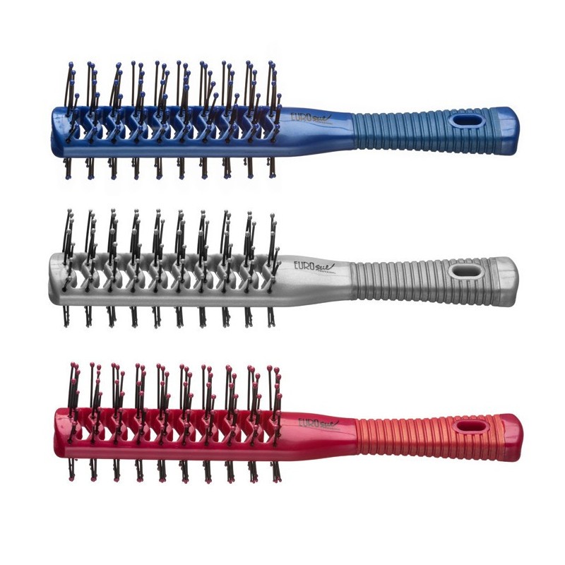 PACK DE 24 UNITATS RASPALL ESQUELET DOBLE MÀNEC GOMA TUNEL COLORS