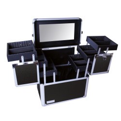 MALETA TROLLEY NEGRA 36X22X42CM