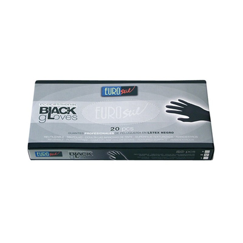 CAIXA 20 GUANTS LATEX NEGRE TEXTURITZATS TALLA GRAN