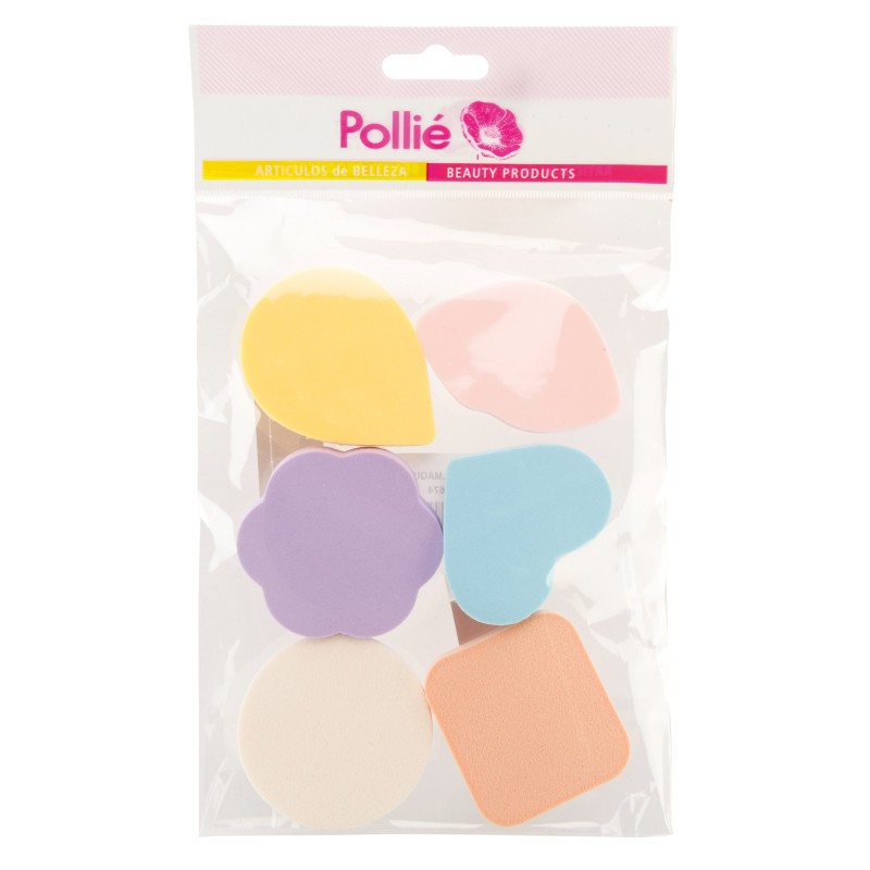 BOSSA 6 ESPONGES MAQUILLATGE COLOR FANTASIA