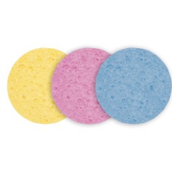 PACK DE 12 UNITATS ESPONJA DESMAQUILLATGE CEL·LULOSA 90MM