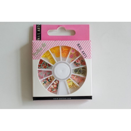 FIMO NAIL ART FLORS I FRUITES RODA 144 UNITATS