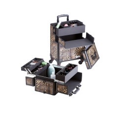 MALETA TROLLEY 4 COSSOS LLEOPARD 37X24