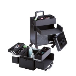MALETA TROLLEY 4 COSSOS NEGRA 37X24
