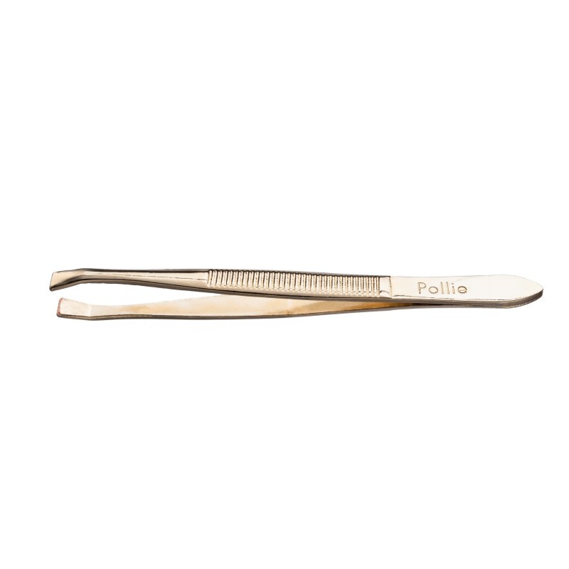 PINÇA DEPILAR 8 CM. DAURADA
