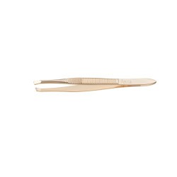 PINÇA DEPILAR 9 CM. DAURADA OBLIQUA