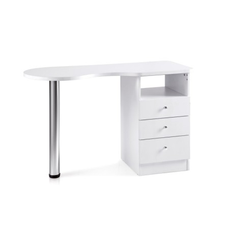 TAULA MANICURA FUSTA BLANCA 121X51X77CM