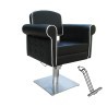 CADIRA STYLE NEGRA PEU QUADRAT AMB REPOSAPEUS