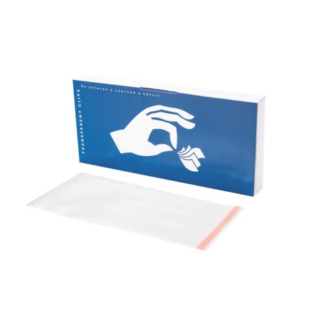 CAIXA 100 TRANSPARENT CLIPS