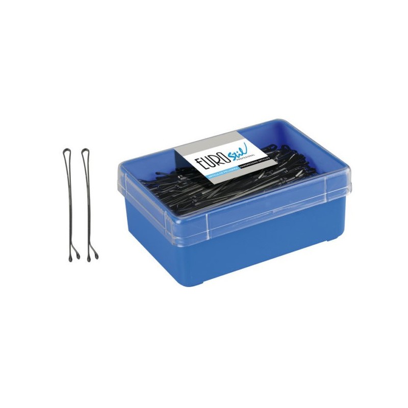 CAIXA 200 CLIPS EUROSTIL NEGRE 60 MM