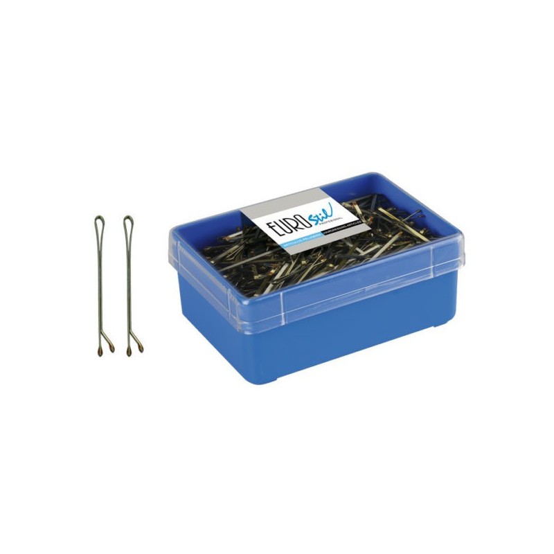 CAIXA 300 CLIPS BOLA BRONZE EUROSTIL 50 MM