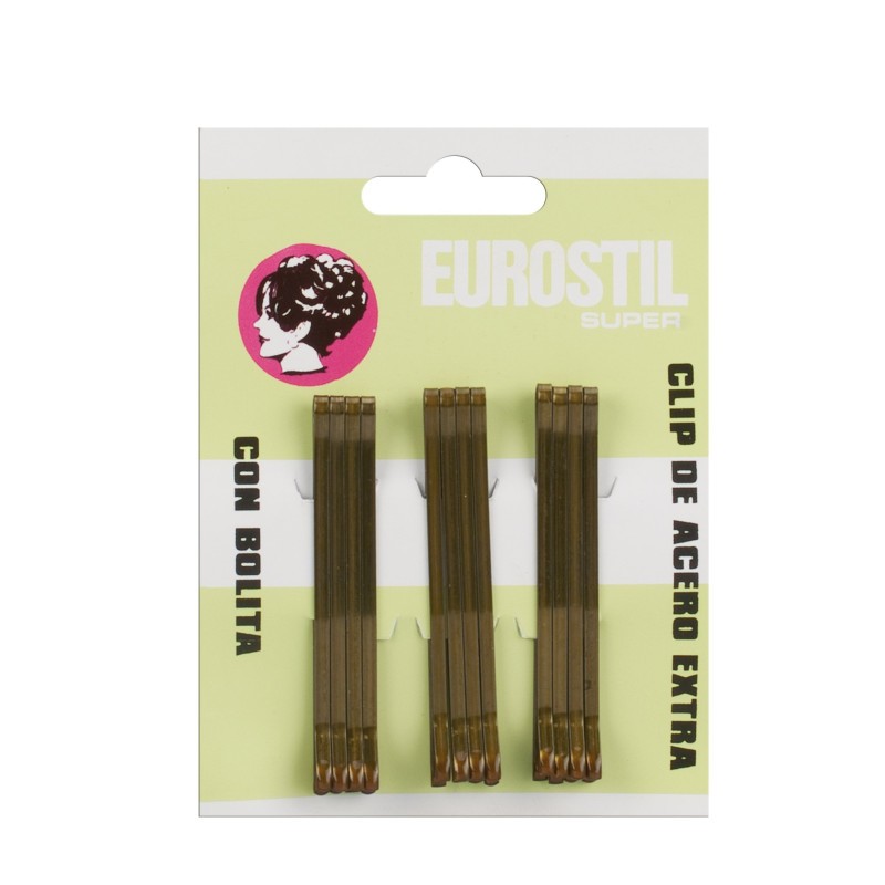 CARTRÓ 12 CLIPS EUROSTIL BRONZE 55 MM