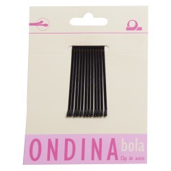 CARTRÓ 12 CLIPS ONDINA BOLA NEGRE 50 MM