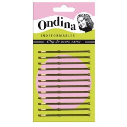 CARTRÓ 12 UNITATS CLIPS ONDINA BRONZE 55 MM