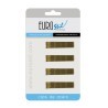 CARTRÓ 24 CLIPS ONDULATS BRONZE EUROSTIL 50 MM