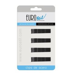 CARTRÓ 24 CLIPS ONDULATS NEGRE 50 MM