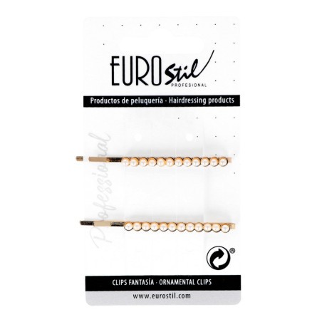 CLIP DAURAT AMB PERLES 2 UNITATS