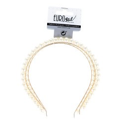 DIADEMA DAURADA AMB PERLES 2 UNITATS