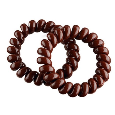 PACK DE 2 GOMES ESPIRAL GRANS 55MM MARRONS
