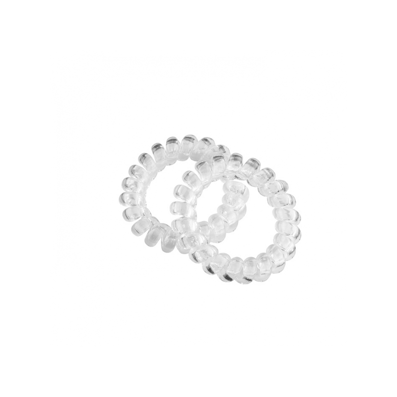 PACK DE 2 GOMES ESPIRAL GRANS 55MM TRANSPARENTS