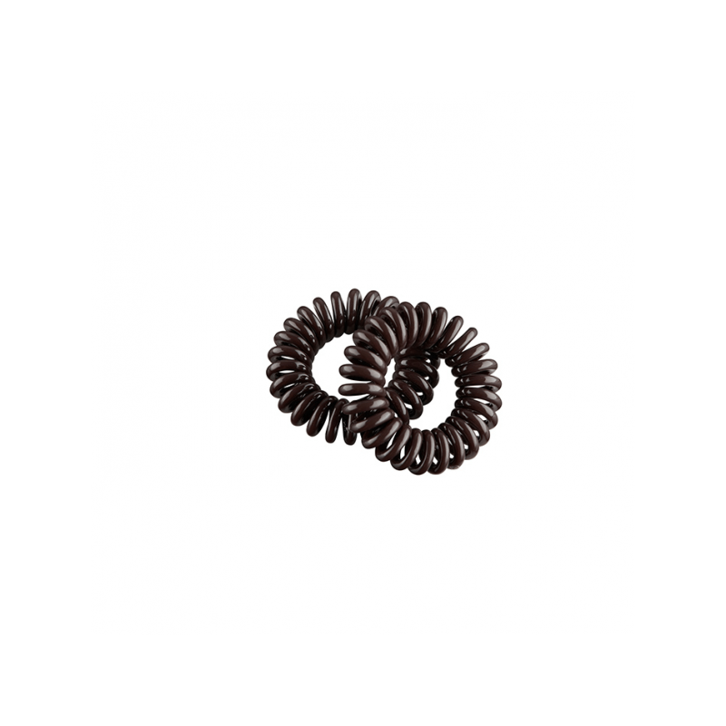 PACK DE 2 GOMES ESPIRAL PETITES 35MM MARRONS