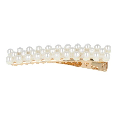 PINCES DAURADES RECTANGULARS LLARGUES AMB PERLES 2 UNITATS