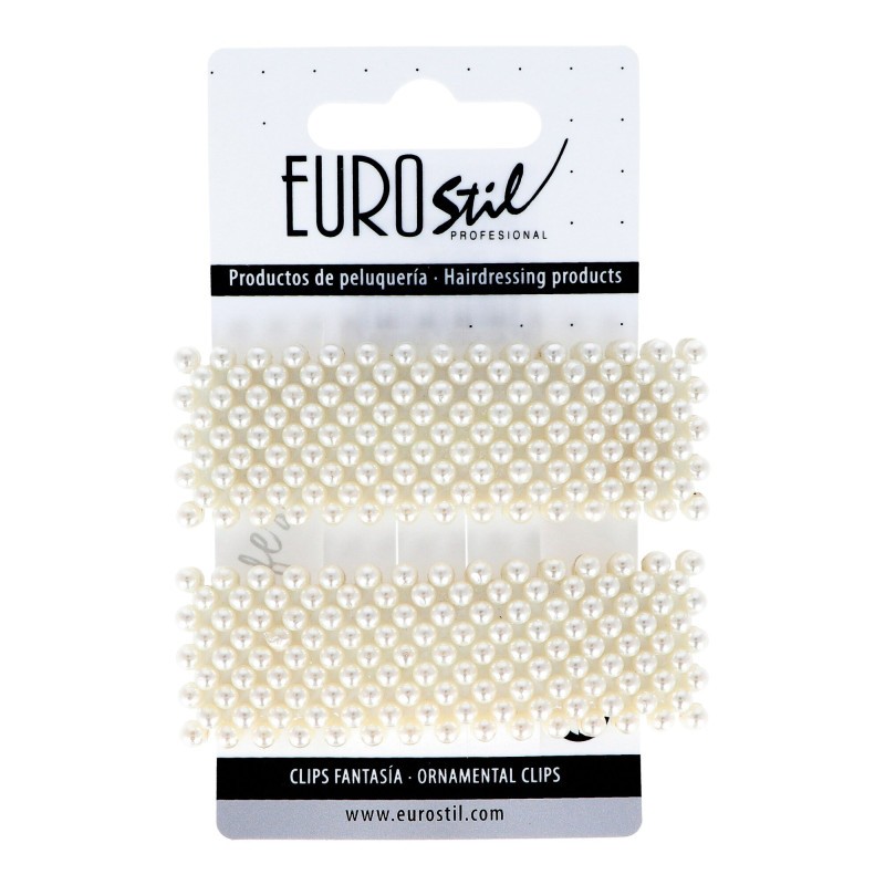 "RANITAS" DAURADES RECTANGULARS AMB PERLES 2 UNITATS