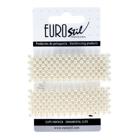 "RANITAS" DAURADES RECTANGULARS AMB PERLES 2 UNITATS