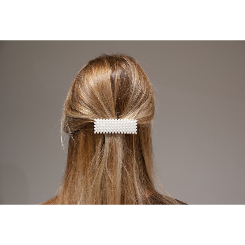 "RANITAS" DAURADES RECTANGULARS AMB PERLES 2 UNITATS