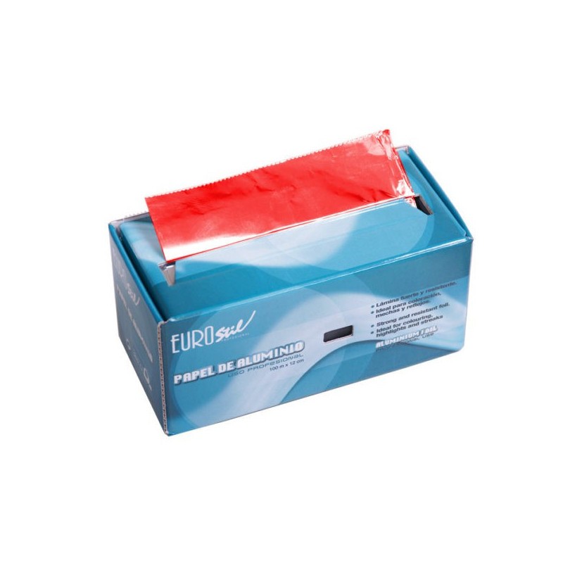 ROTLLO PAPER ALUMINI 100 M. VERMELL