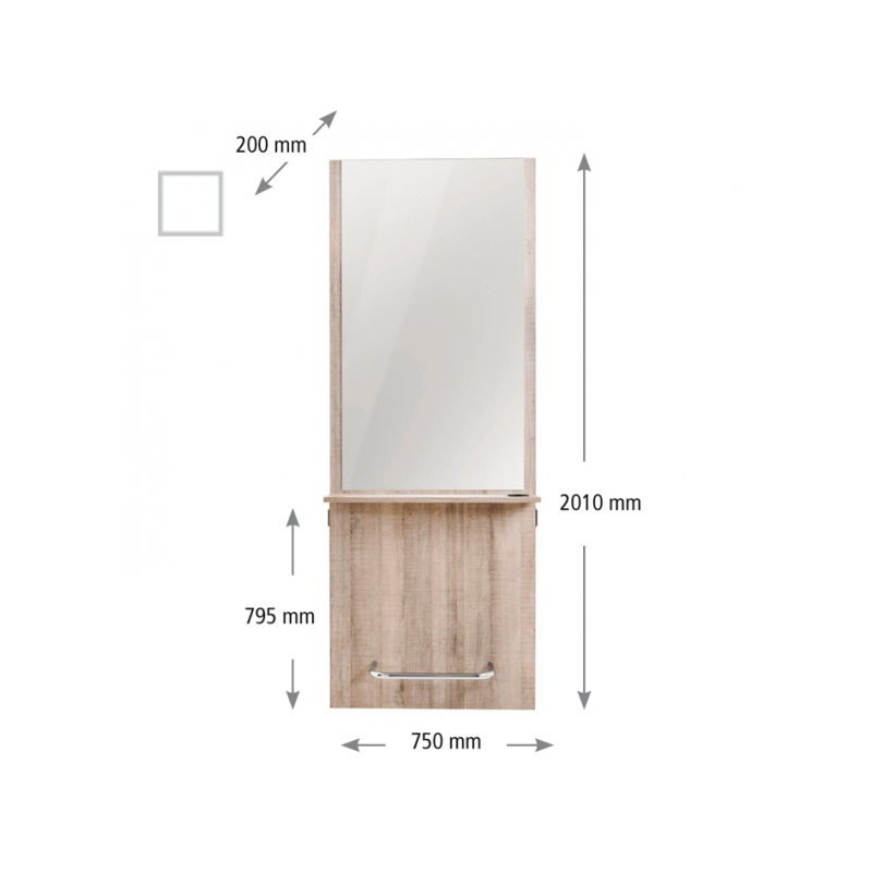 TOCADOR MURAL MERCURY BLANC