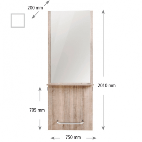 TOCADOR MURAL MERCURY BLANC