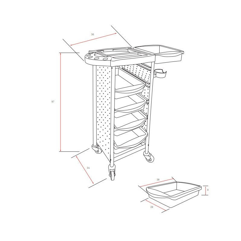 CARRET DE PERRUQUERIA ROLLER