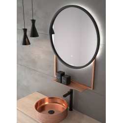 MIRALL LED ASH Ø70 NEGRE MATE51/NEGRE02
