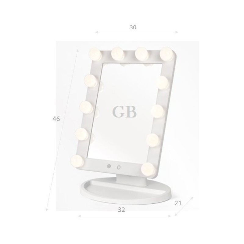 MIRALL DE MAQUILLATGE AMB BOMBETES LED