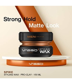VASSO HAIR STYLING WAX CLAY SPIKE POMADA 150 ML.