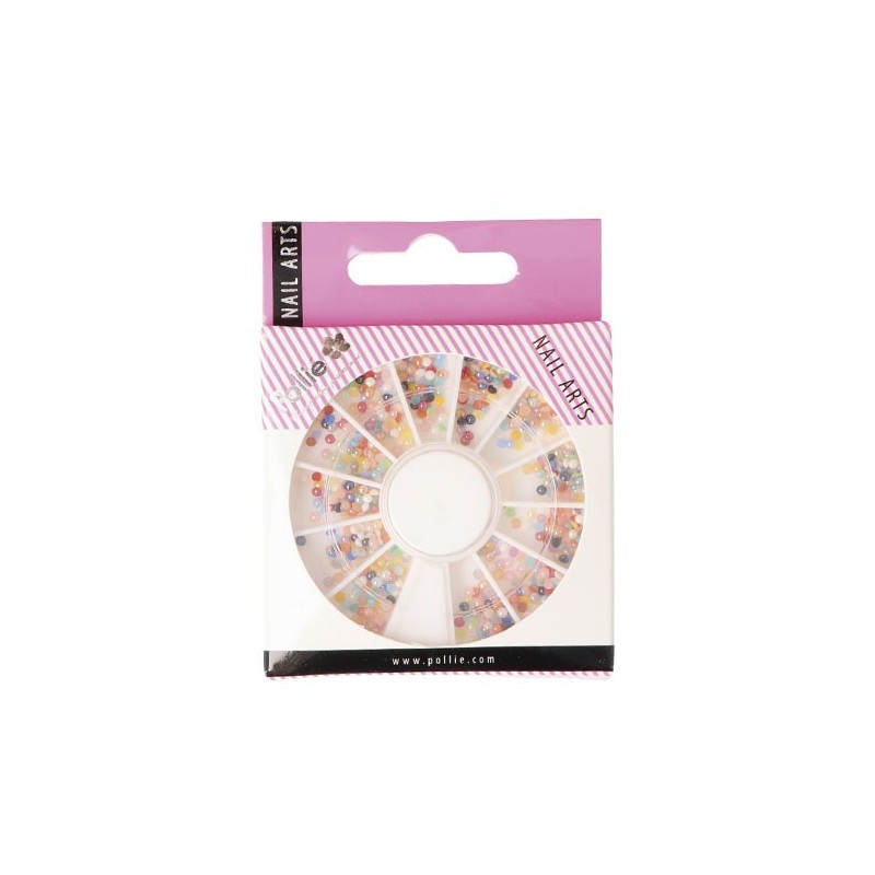ROUE NAIL ART STRASS COULEUR 600 UNITÉS Pollié - 1
