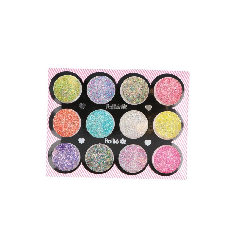 GLITTER PER A NAIL ART ASSORTITS 1G X 12 COLORS