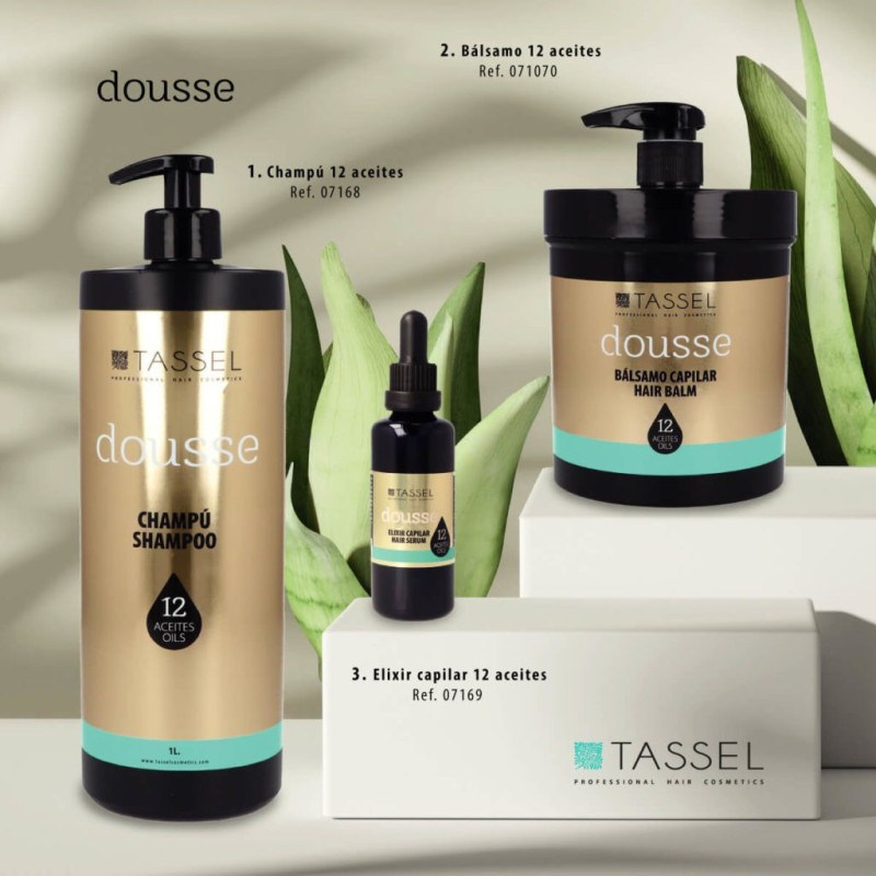 DOUSSE SHAMPOO 12 ÓLEOS ESSENCIAIS 1 LITRO - TASSEL (07168)
