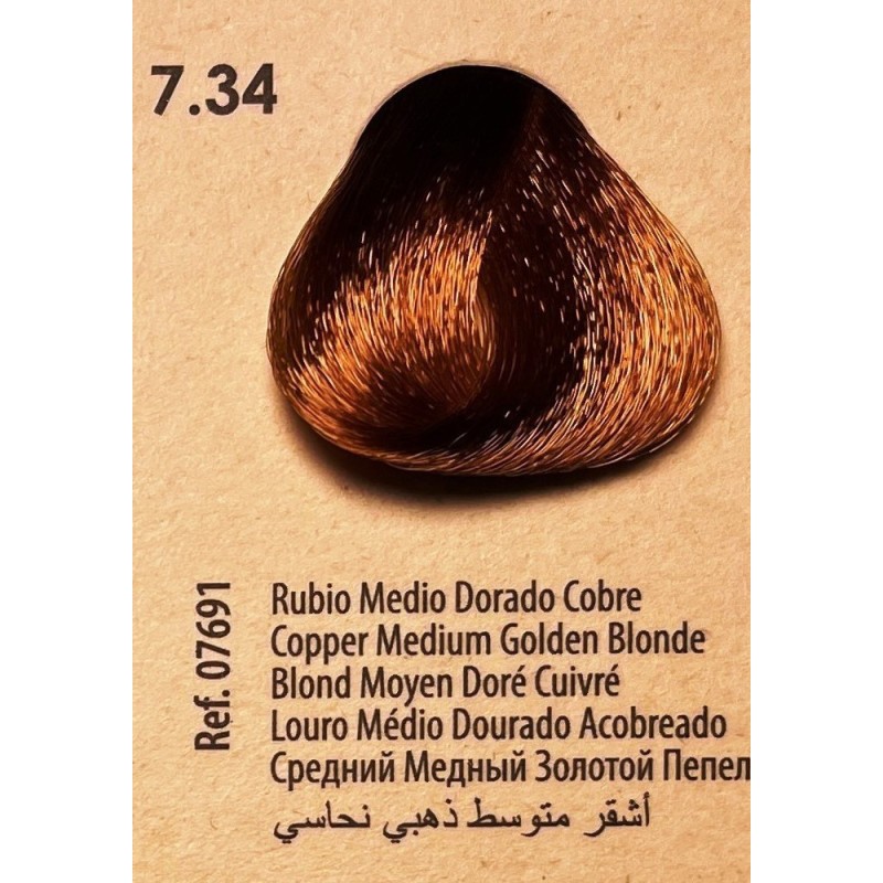 FRESH COLOUR Nº7.34 RUBIO MEDIO DORADO COBRE FREE AMMONIA