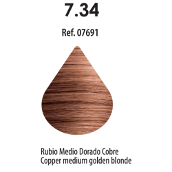 FRESH COLOUR Nº7.34 RUBIO MEDIO DORADO COBRE FREE AMMONIA