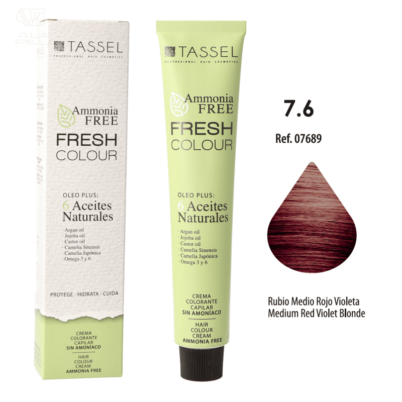 FRESH COLOUR Nº7.6 RUBIO MEDIO ROJO VIOLETA FREE AMMONIA