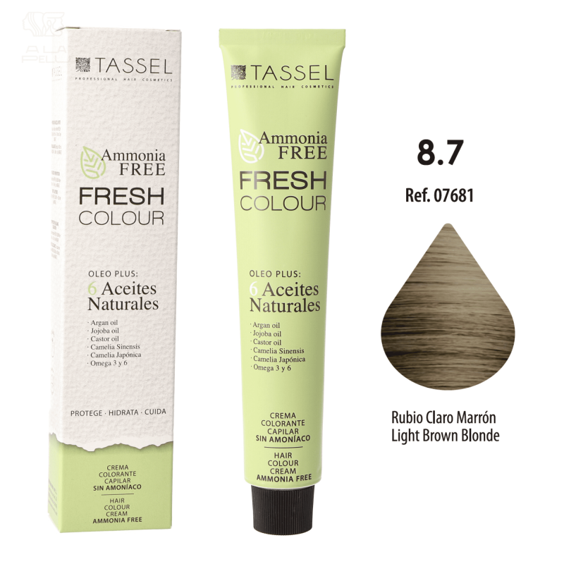FRESH COLOUR Nº8.7 RUBIO CLARO MARRÓN FREE AMMONIA