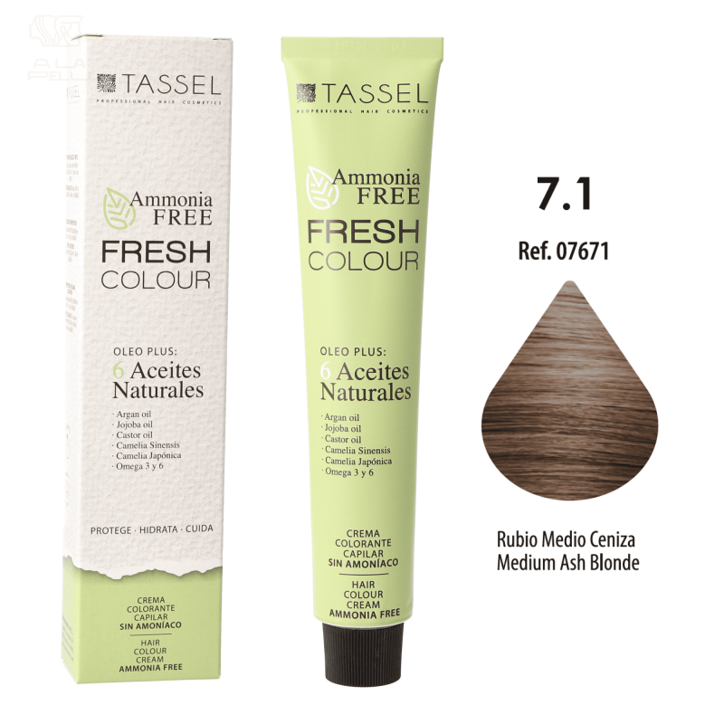 FRESH COLOUR Nº7.1 RUBIO MEDIO CENIZA FREE AMMONIA