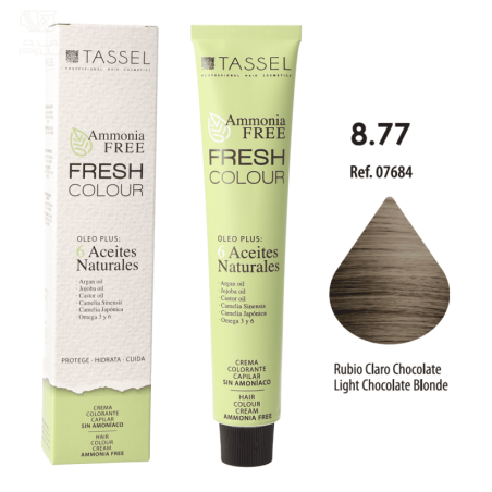 FRESH COLOUR Nº8.77 RUBIO CLARO CHOCO  FREE AMMONIA