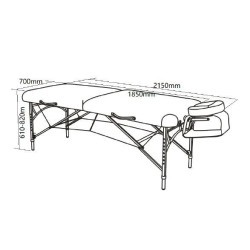 TABLE MASSAGE ALUMINIUM PORTABLE Eurostil - 2