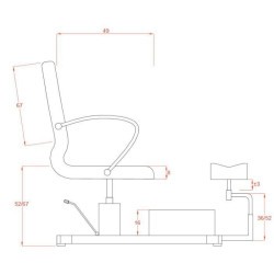 SILLA PEDICURA CON BAÑERA ASTRA BLANCA