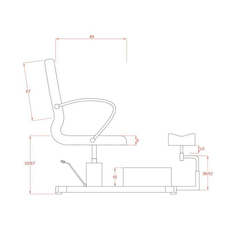 SILLA PEDICURA CON BAÑERA ASTRA BLANCA