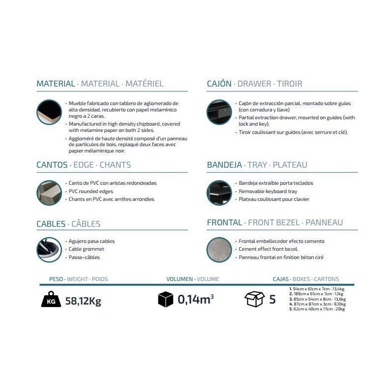 RECEPCION CUADRAL CARATEISTICAS Y MATERIALES