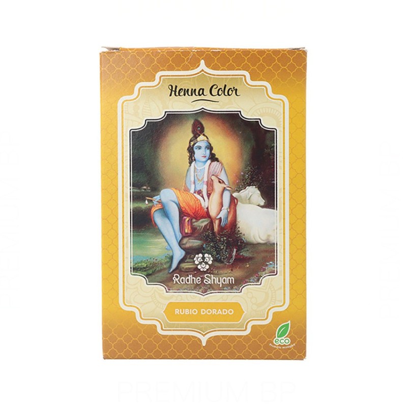 Radhe Shyam Henna En Pols Rossa Daurada 100G